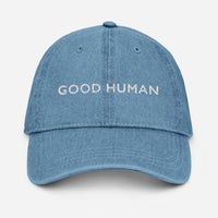 Thumbnail for Good Human Adjustable Denim Unisex Cap.
