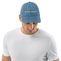 Thumbnail for Good Human Adjustable Denim Unisex Cap.