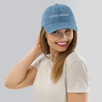 Thumbnail for Good Human Adjustable Denim Unisex Cap.