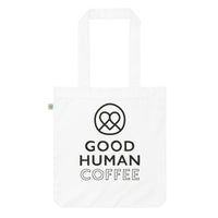 Thumbnail for Good Human organic tote - White + Black Decals.