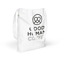 Thumbnail for Good Human organic tote - White + Black Decals.
